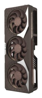 Vaizdo plokštė ASUS NVIDIA GeForce RTX 5080 su GDDR7 atmintimi, šoninis vaizdas
