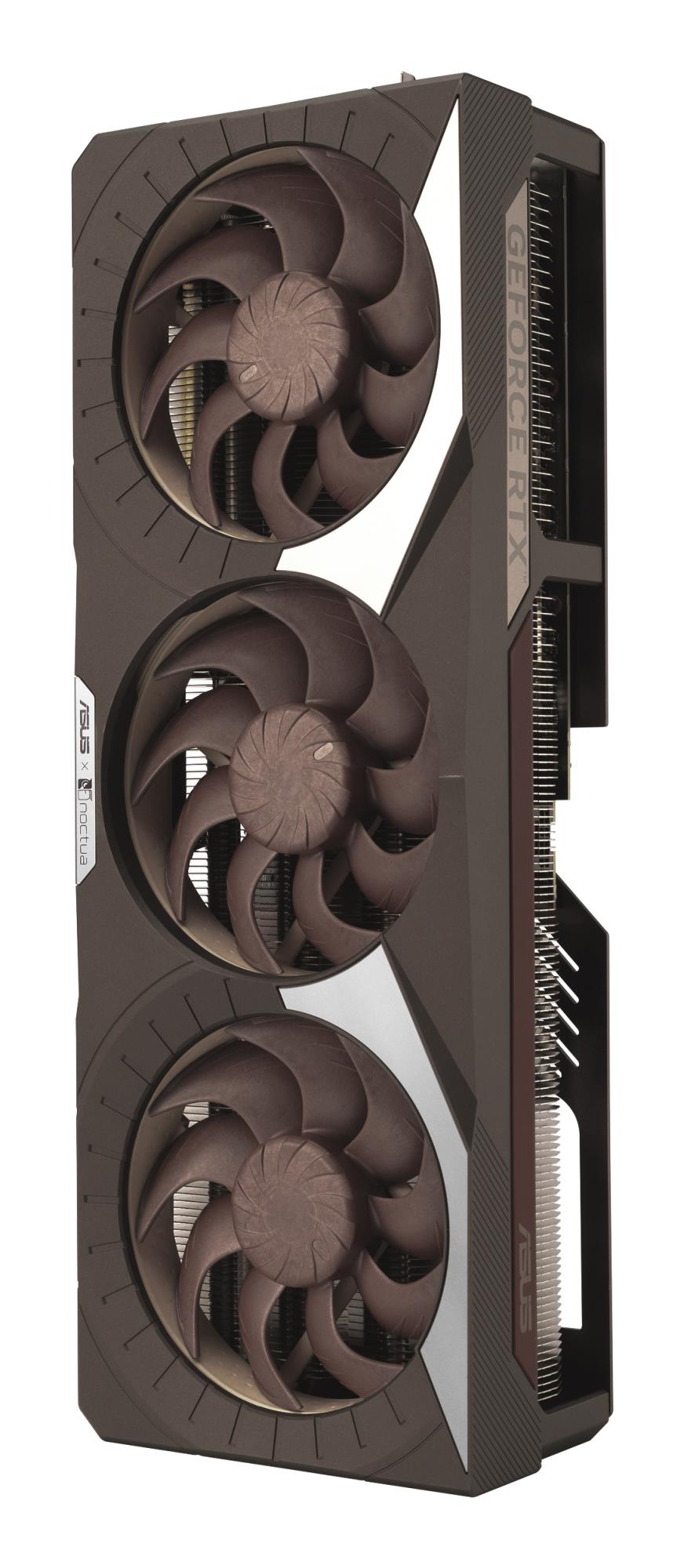 6d810525-5c61-43dc-98f7-26d3f354eafa Vaizdo plokštė ASUS NVIDIA GeForce RTX 5080 su GDDR7 atmintimi, šoninis vaizdas