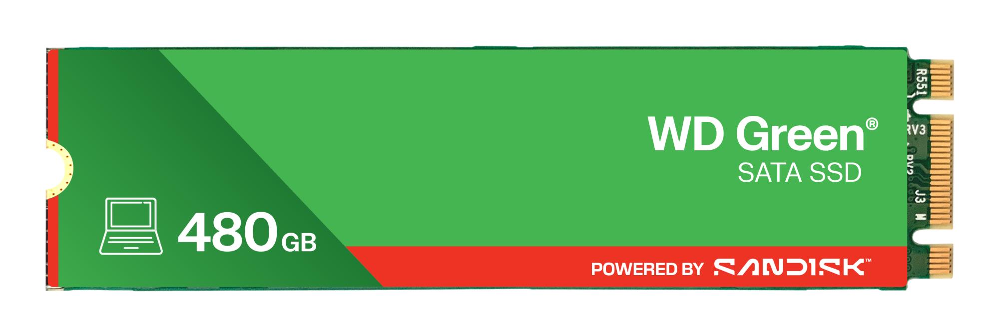 6d9c5d3b-8811-45fa-adb1-4fc9df0f809b SSD WESTERN DIGITAL Green 480GB M.2 SATA 3.0, skaitymo greitis 545 MB/s
