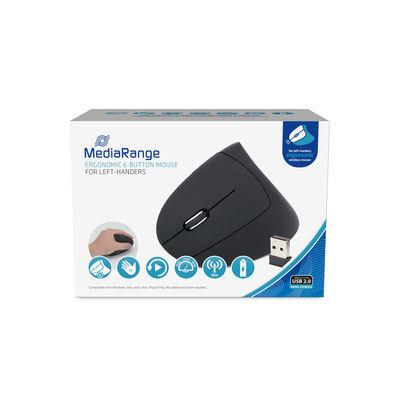6e54f1fc-a615-402f-8631-6f49f79e1894 MOUSE USB OPTICAL WRL 6-BUTTON/LEFT BLACK MROS233 MEDIARANGE
