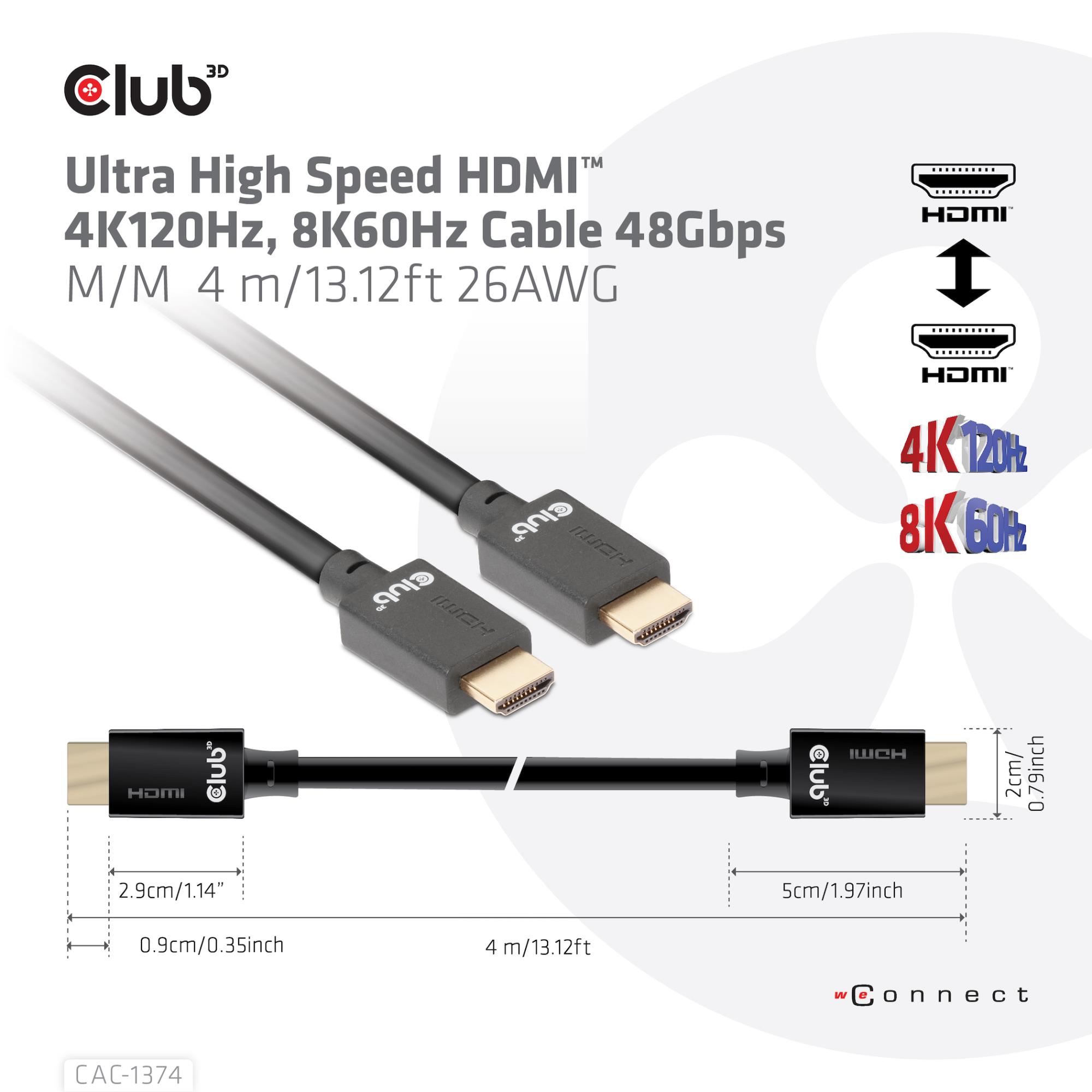 6ed7b63e-f427-47b2-8de2-20fee122f66a CABLE HDMI TO HDMI 4M/M/M CAC-1374 CLUB3D