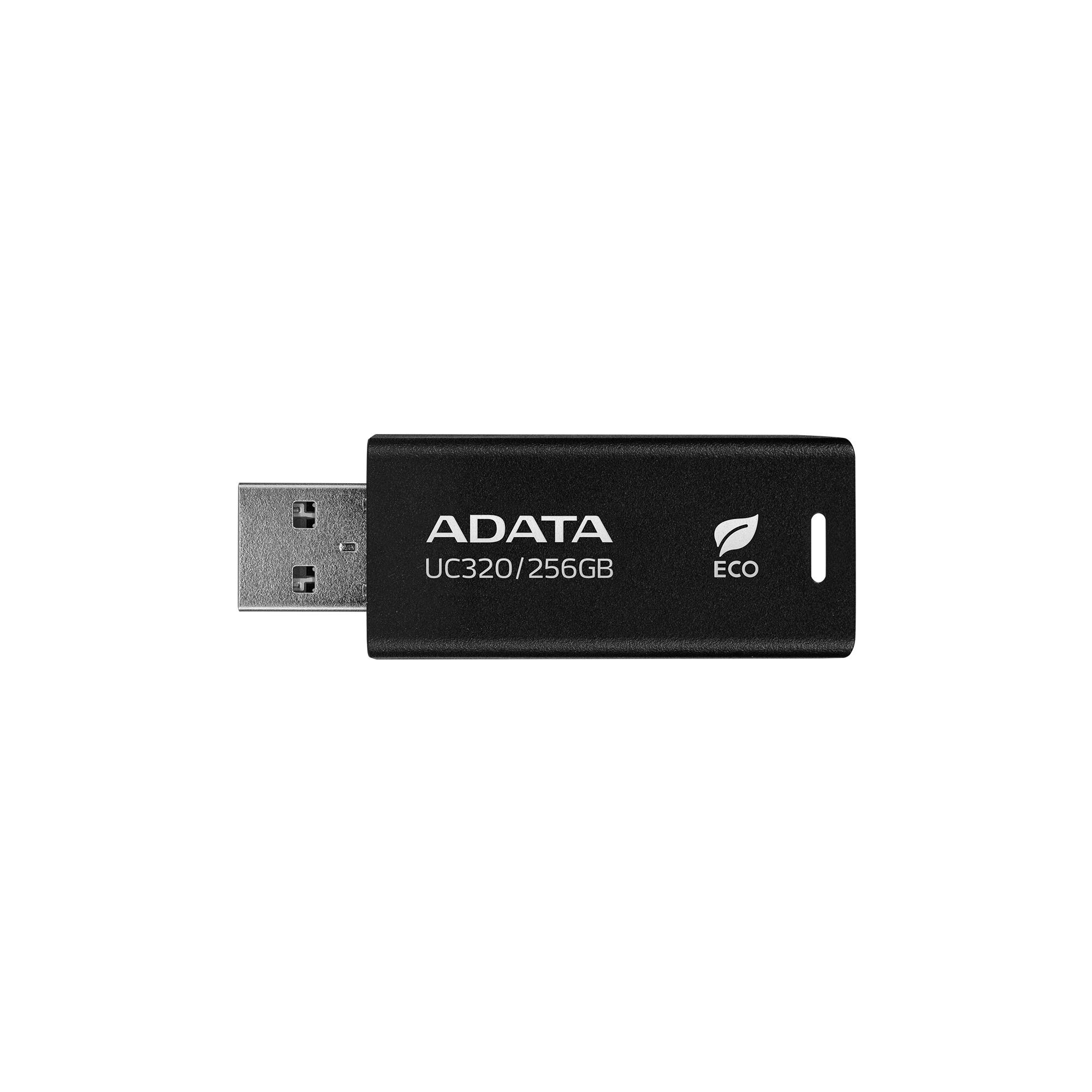 709618e4-86e3-4ed9-911a-1f6512bc79a8 USB atmintinė ADATA UC320 256GB, juoda spalva