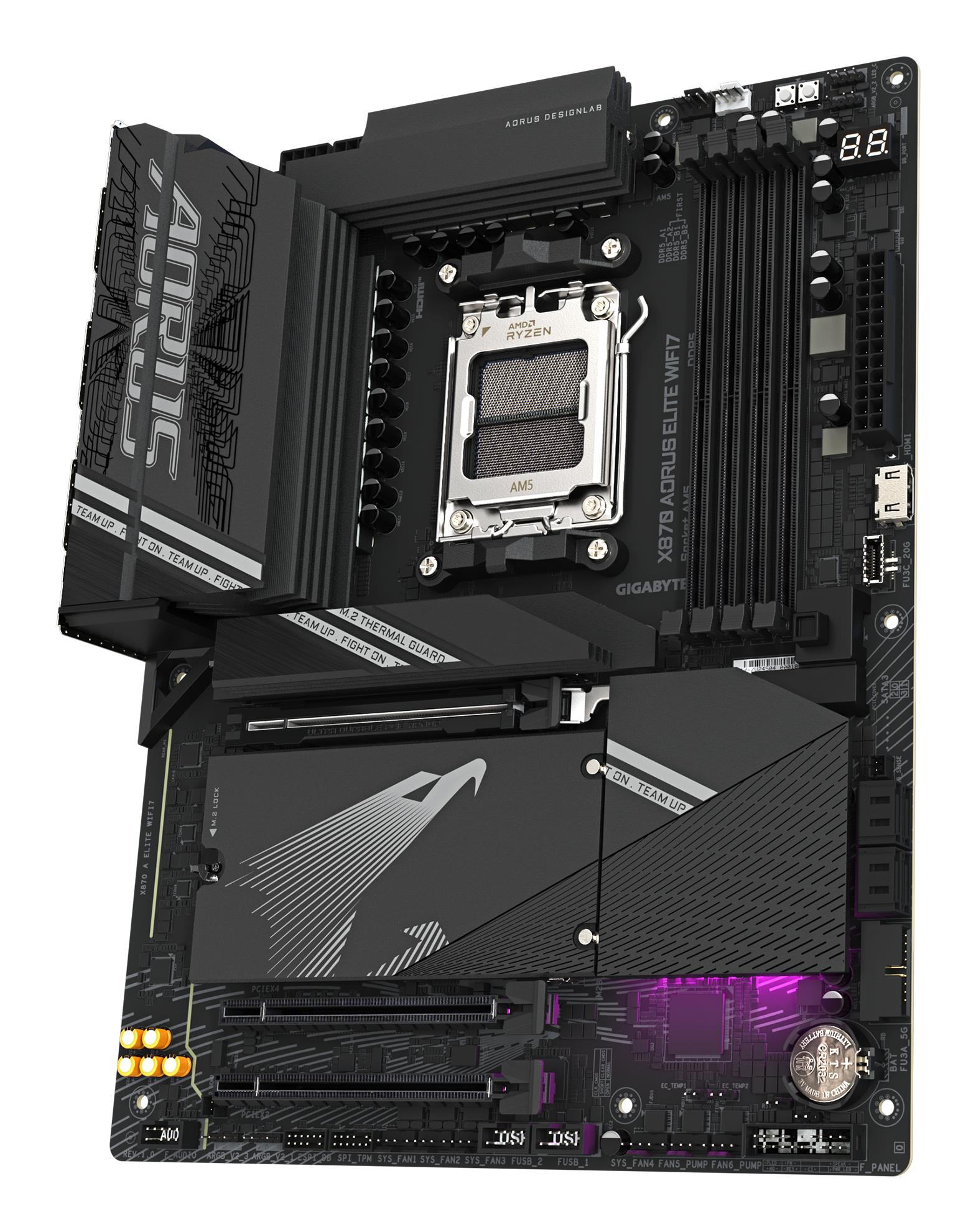 70d7fa12-f053-414b-b660-401c274431ca Mainboard GIGABYTE AMD X870 SAM5 ATX Memory DDR5 Memory slots 4 X870AELITEWIFI71.1