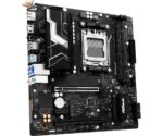 ASROCK B850M-XWIFIR2.0 motininė plokštė, šoninis vaizdas su jungtimis