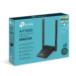 Adapterio USB Archer TX20U Plus apžvalga iš šono, rodo prievadus ir dizainą
