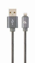 Lightning į USB2 laidas 2 m, metalinė pilka spalva