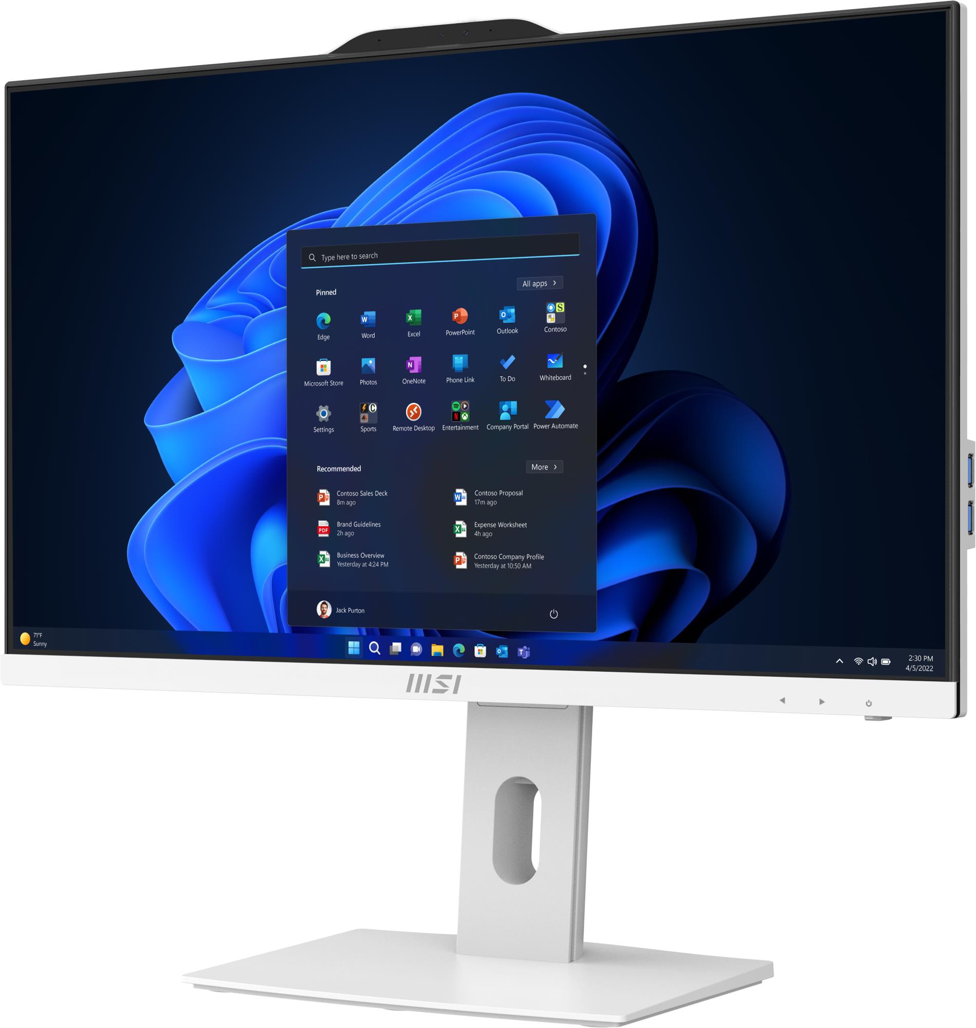 75b8123f-5a10-47e6-9ac3-4c88fe7ebe3b Monoblock PC MSI PRO AP241P 14M Business All in One CPU Core i5-14400 2500 MHz Screen 23.8" RAM 16GB DDR5 5600 MHz SSD 512GB Graphics card Intel UHD Graphics Integrated Windows 11 Pro Colour White PROAP242P14M-691EU