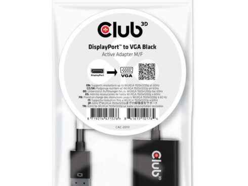I/O ADAPTER DP TO VGA/M/F CAC-2013 CLUB3D