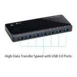 I/O HUB USB3 7PORT UH720 su 7 duomenų ir 2 įkrovimo prievadais