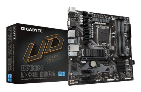 GIGABYTE B760M DS3H DDR4 su LGA1700 ir 4 DDR4 atminties lizdais