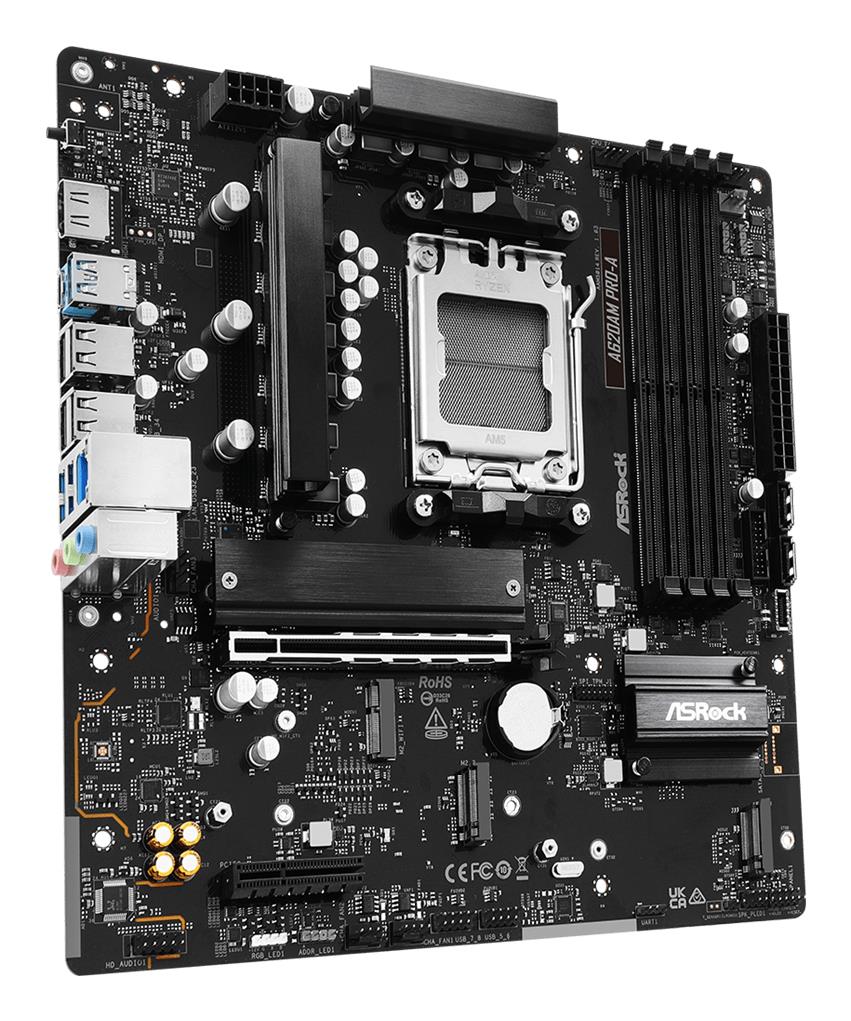 77472cd0-4eef-4192-a120-04b43ca1b6b7 Mainboard ASROCK AMD A620A SAM5 Micro-ATX Memory DDR5 Memory slots 4 A620AMPRO-A