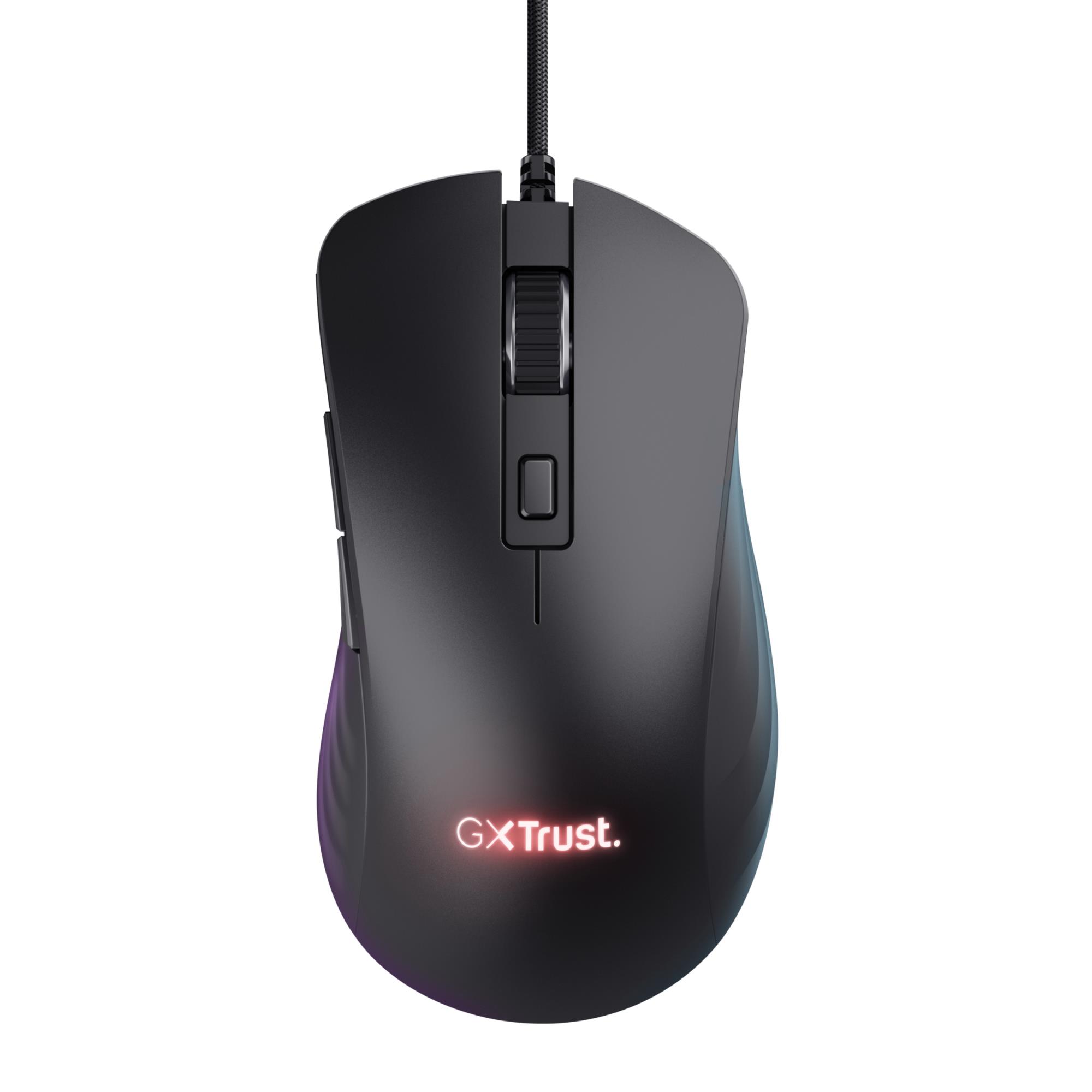 776b5aa9-0778-4732-bd8a-bc27a09c5711 Pelė GXT924 YBAR+ juoda, šoninis vaizdas su mygtukais