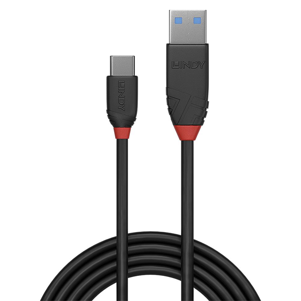 77966c22-1d3b-41ae-b177-b77320fac7bf USB 3.2 A-C kabelis 0.5 m, juodas, matomas iš viršaus