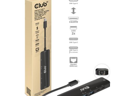 I/O HUB 6IN1 USB-C/CSV-1596 CLUB3D