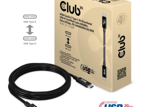 CABLE USB-C TO USB-C 2M/M/M CAC-1575 CLUB3D