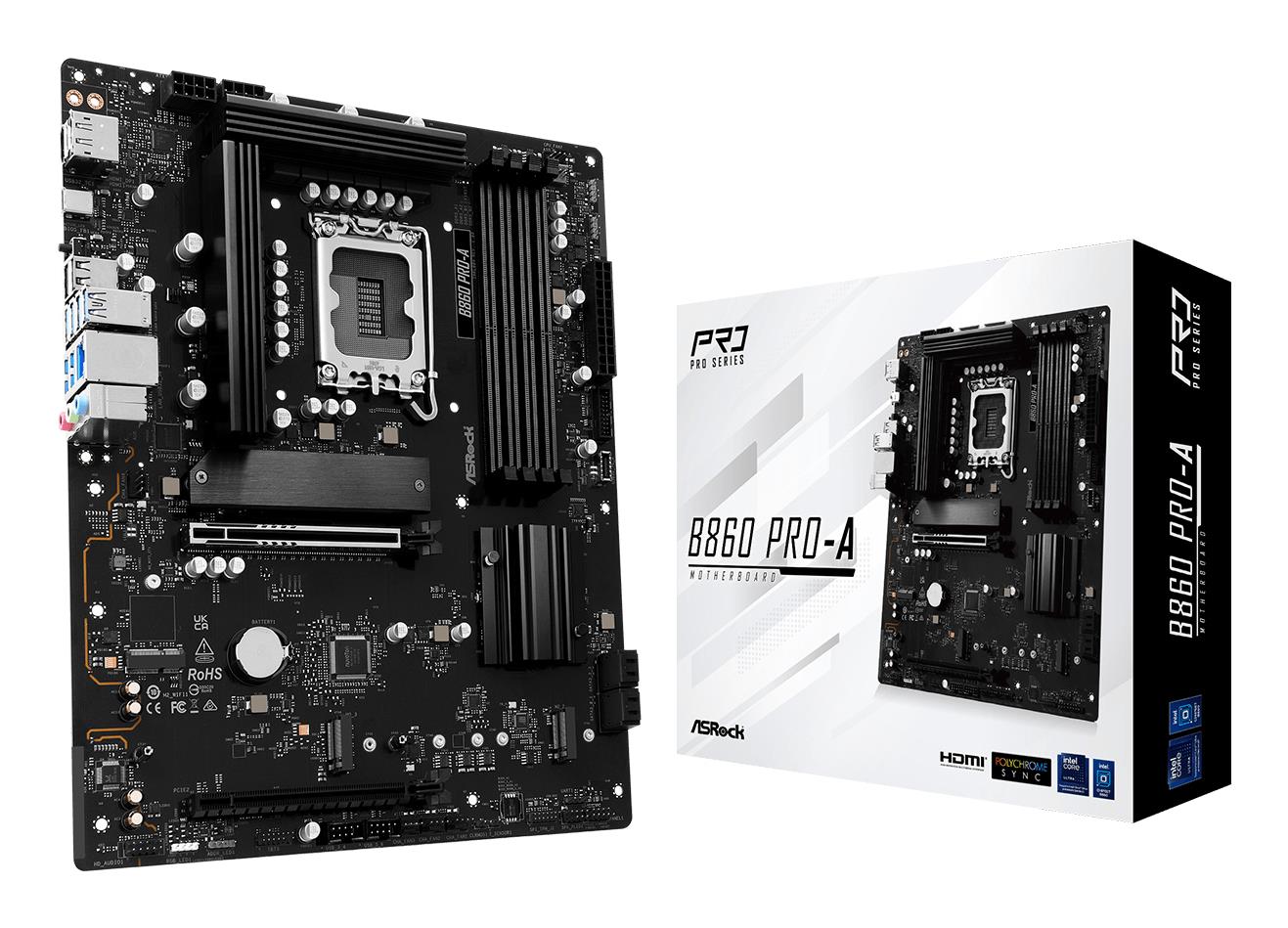 79400296-e8ab-4788-aff6-9e586885bb45 ASROCK B860PRO-A motininė plokštė su DDR5 atmintimi ir LGA1851 lizdu