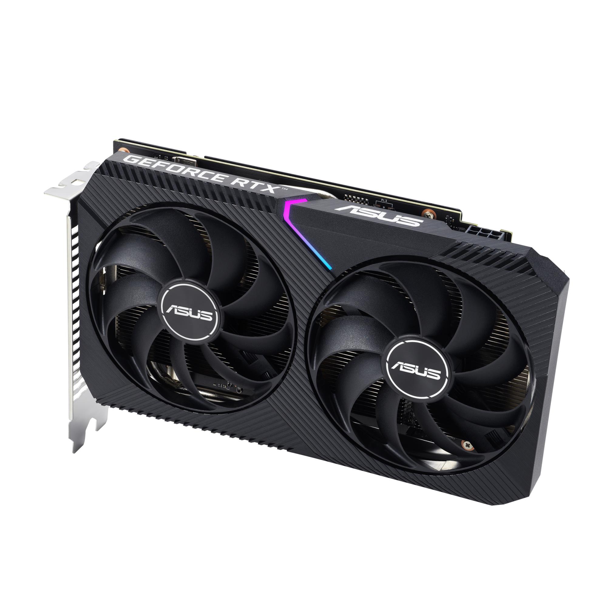 7a4bbf16-a9bd-4ef9-868a-8c26fe2315c0 Graphics Card ASUS NVIDIA GeForce RTX 3050 8 GB GDDR6 128 bit PCIE 4.0 16x Dual Slot Fansink 1xDVI-D 1xHDMI 1xDisplayPort DUAL-RTX3050-O8G-V2