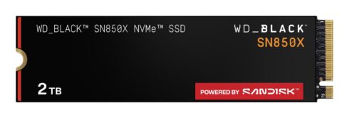 SSD WESTERN DIGITAL Black SN850X 2TB M.2 PCIe NVMe, rašymo greitis 6600 MB/s