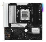 Motininė plokštė ASROCK B850M PRO RS WIFI, šoninis vaizdas su prievadų išdėstymu