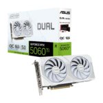 Graphics Card ASUS NVIDIA GeForce RTX 5060 Ti 16 GB GDDR7 128 bit PCIE 5.0 16x Dual Slot Fansink DUAL-RTX5060TI-O16G-WHITE