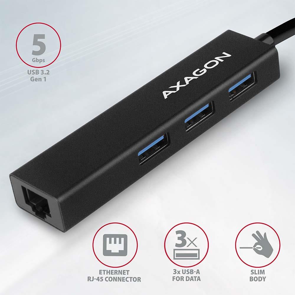 7c49ea41-8050-4f48-833e-a03c559caa33 I/O HUB USB3.2 3PORT GLAN/0.2M HMA-GL3A AXAGON