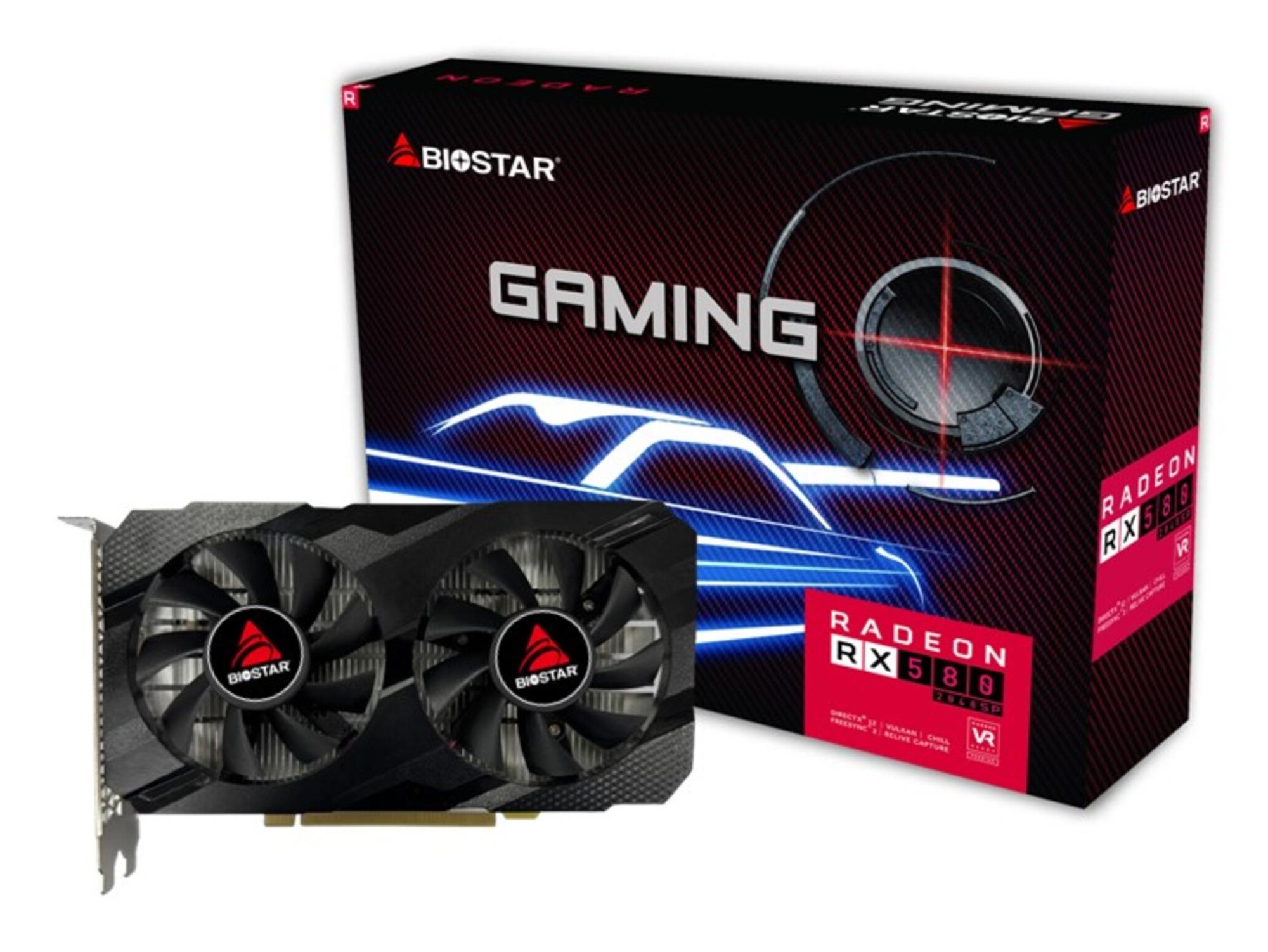 7cb69955-97d6-400b-a29b-699be048ce75 Graphics Card BIOSTAR AMD Radeon RX 580 1150 MHz 8 GB GDDR5 256 bit PCI Express x16 3.0 Active VA5815RF82