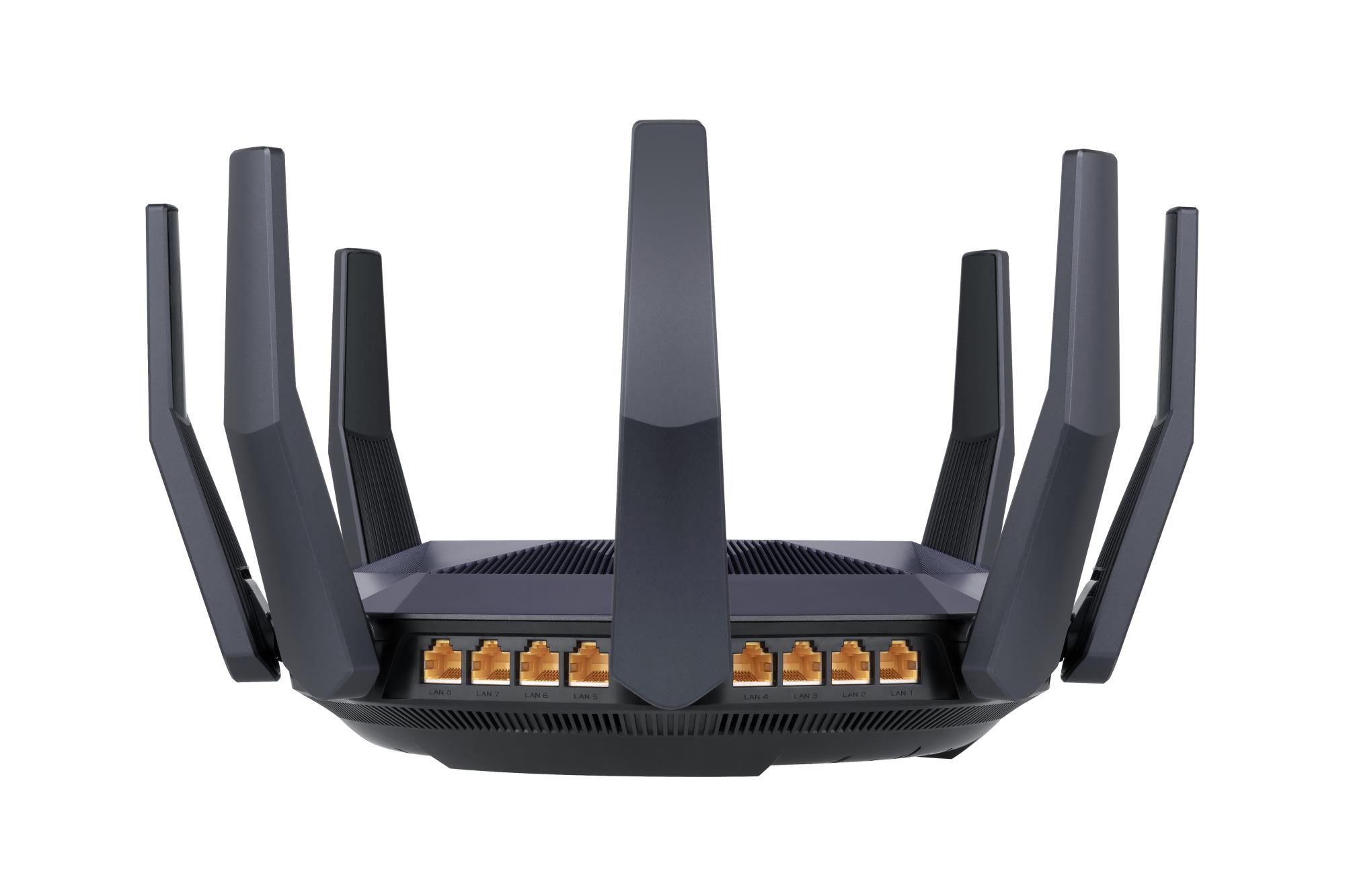 7d80e8c3-1f89-4aab-a5b3-9260a5309759 Wireless Router ASUS 6000 Mbps Mesh Wi-Fi 6 USB 3.1 9x10/100/1000M 1x10GbE 1xSPF+ Number of antennas 8 RT-AX89X