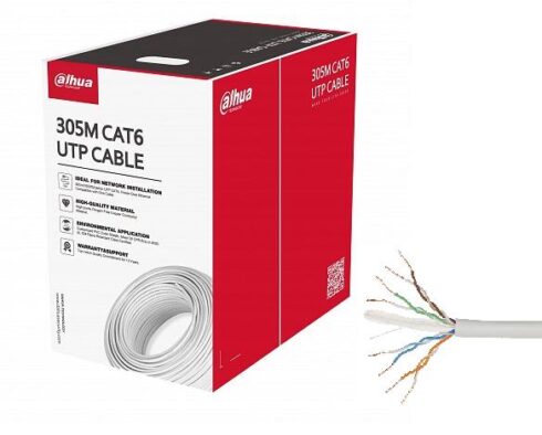CAT6 UTP kabelis 305m, balta spalva, DAHUA
