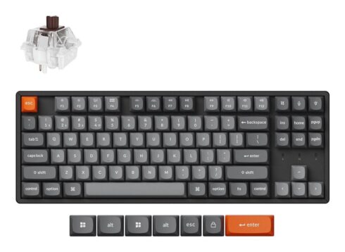 Klaviatūra Keychron K8 Max RGB, belaidė, 80% TKL išdėstymas