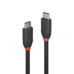 USB 3.2 C-C laidas, 0.5 m ilgio, juodos spalvos, iš arti