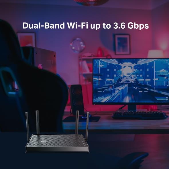 8062e637-f27c-4390-bc90-30dbd3807a33 Wireless Router TP-LINK 3600 Mbps Number of antennas 4 ARCHERBE3600