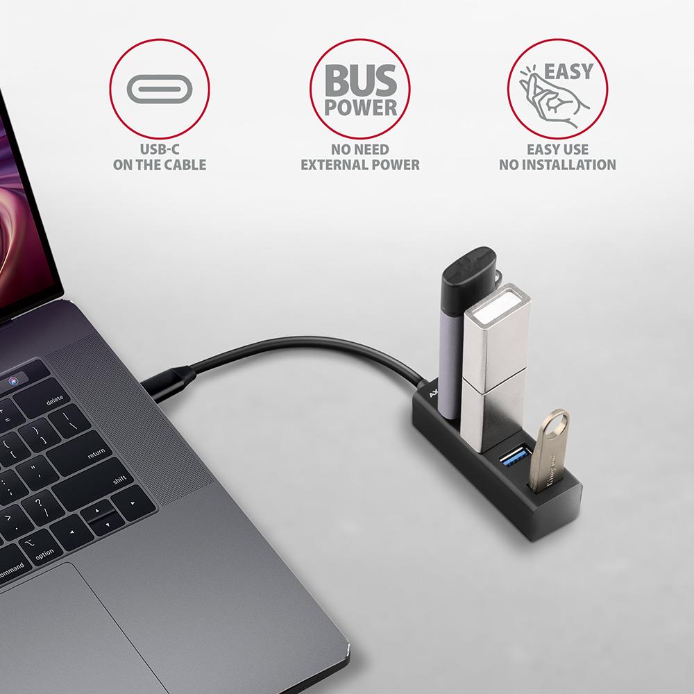 81079724-eedc-4fbd-bbca-ff15faf5a701 I/O HUB USB-C 4PORT MINI/0.2M HUE-M1C AXAGON