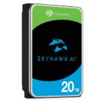 HDD SEAGATE SkyHawk AI 20TB, matomas iš šono su jungčių išdėstymu