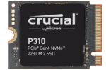 SSD CRUCIAL P310 2TB M.2 PCIe Gen4 su 7100 MB/s skaitymo greičiu