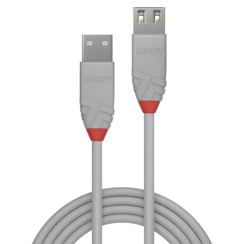 825f861b-f09f-4667-8bdb-a3cabe90c87e CABLE USB2 TYPE A 5M/ANTHRA 36715 LINDY