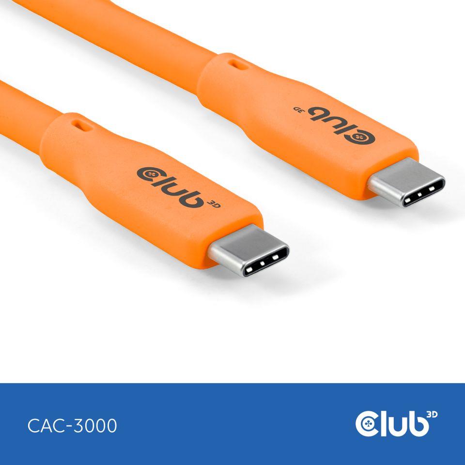 826dbc85-2d81-4291-9494-715843d77d70-1 CABLE USB-C TO USB-C 2M/M/M ORANGE CAC-3000 CLUB3D