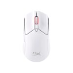 Pelė HyperX Pulsefire Haste 2, balta, šoninis vaizdas su mygtukais
