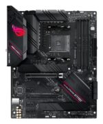 Mainboard ASUS AMD B550 SAM4 ATX Memory DDR4 Memory slots 4 3xPCI-Express 3.0 1x 1xPCI-Express 3.0 4x 1xPCI-Express 4.0 16x 2xM.2 1xHDMI 1xDisplayPort 2xAudio-In 3xAudio-Out 2xUSB 2.0 5xUSB 3.2 1xUSB type C 1xOptical S/PDIF 1xRJ45 2xRF-Out STRIXB550-FGAMWIFIII