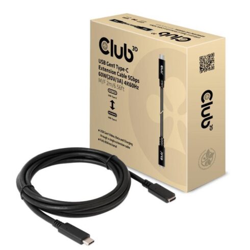 USB-C iki USB-C 2m laidas, 5Gbps, 60W