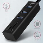 I/O HUB USB3.2 3P SD/MICROSD/0.2M HMA-CR3A AXAGON