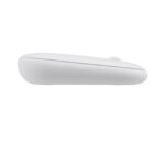 Pelė Logitech M350S, balta, matoma iš šono su mygtukais