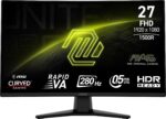 LCD monitoris MSI MAG 274CXF 27" su 280 Hz ir 0.5 ms reakcijos laiku