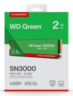 SSD WESTERN DIGITAL Green 2TB M.2 PCIe Gen4 NVMe Write speed 4200 MBytes/sec Read speed 5000 MBytes/sec 2.3mm TBW 250 TB WDS200T4G0E