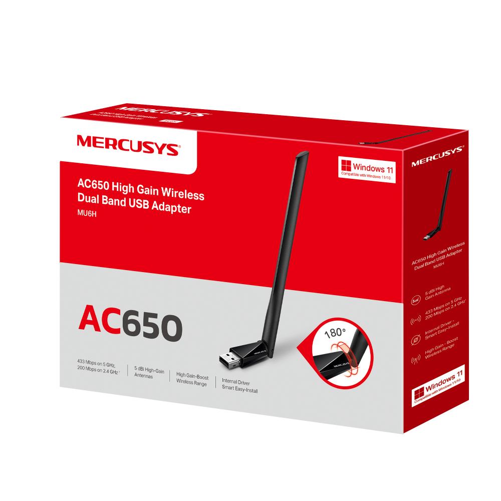 8cffb2a0-4a75-4c2a-b8e7-b1be4e5ccd5f WRL ADAPTER 433MBPS USB/MU6H MERCUSYS