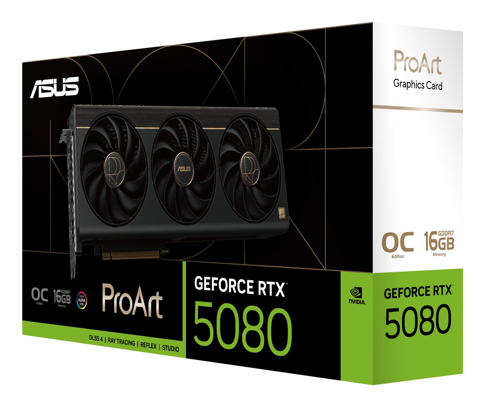 8d414e23-2dfb-43f4-8099-7357b6b66c47 Graphics Card ASUS NVIDIA GeForce RTX 5080 16 GB GDDR7 256 bit PCI Express 5.0 Active PROART-RTX5080-O16G
