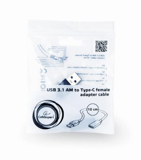 USB 3.1 adapter su Type-C moterimi, 10 cm ilgio