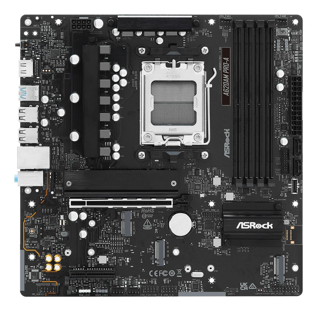 8f597820-6c0a-45b6-9b14-a1ccae902b91 Mainboard ASROCK AMD A620A SAM5 Micro-ATX Memory DDR5 Memory slots 4 A620AMPRO-A