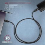 CABLE USB-C TO USB-C 1M 100W/BLACK BUCM32-CM10AB AXAGON