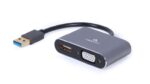 I/O ADAPTER USB3 TO HDMI/VGA/GREY A-USB3-HDMIVGA-01 GEMBIRD