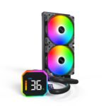 CPU aušintuvas HyperFlow Digital 240 su skaidriu ekranėliu